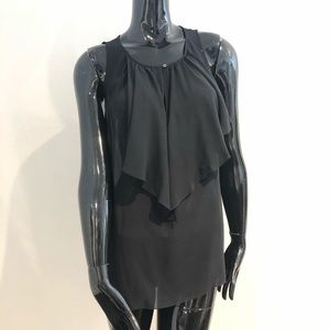 Vintage Nicole Miller Ruffle Front Tank